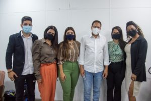 Prefeito de Itabuna, Augusto Castro, com secretária e assessores visitou a Associação Comercial de Itabuna - Foto Lucas Matos