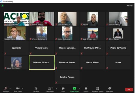 Reunião online da ACI