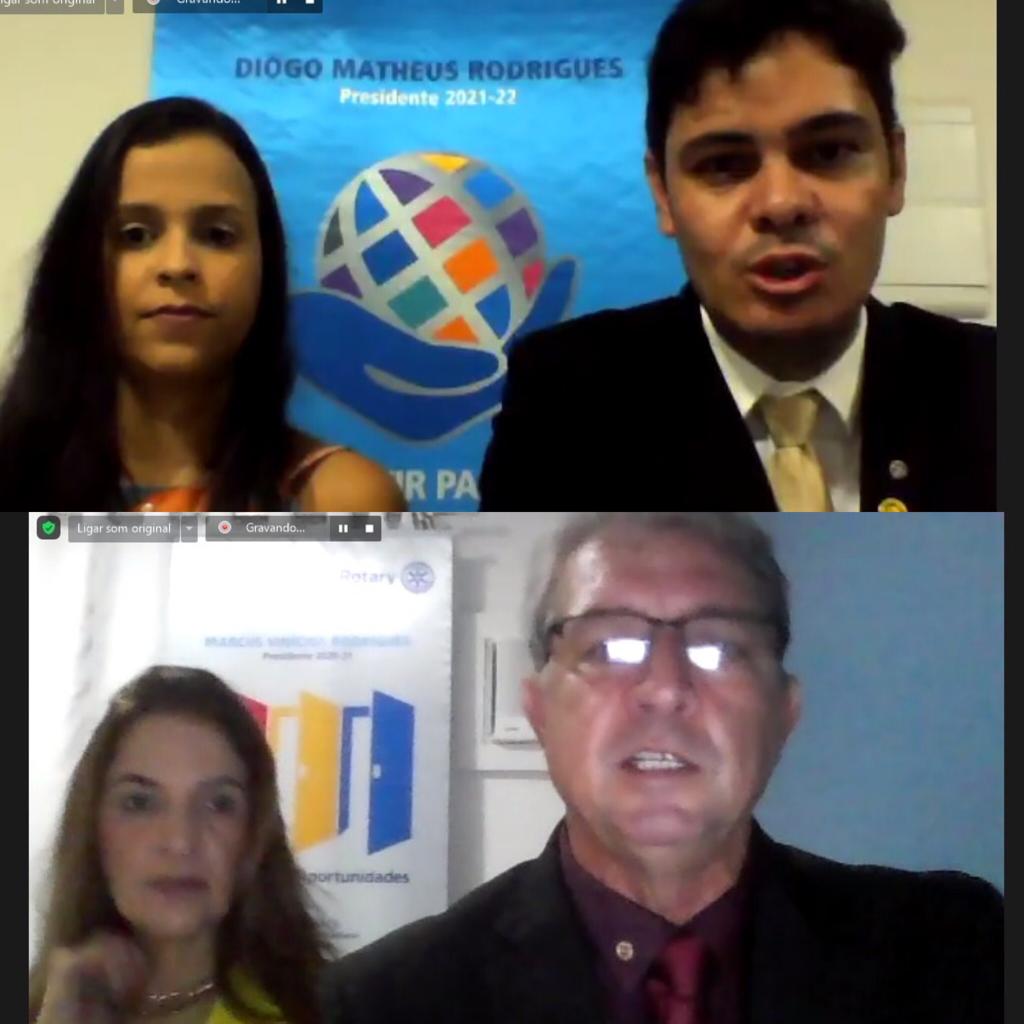 casal presidente 2021 22 Naiara e Diogo e casal presidente 2020 21 Cheila e Marcus
