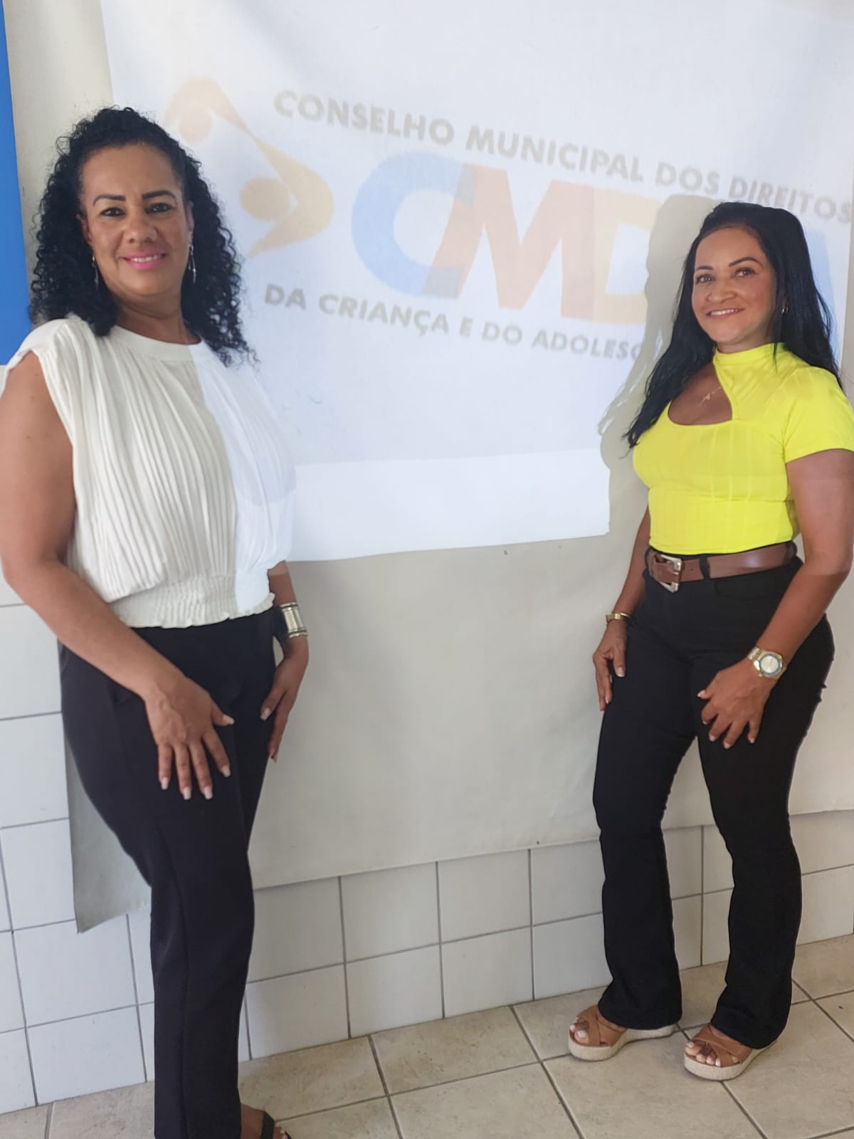 Presidente do CMDCA,Maria D'Ajuda Cavalcanti Lucas (à dir.) e a vice-presidente Luciana Seara - Fotos Ascom